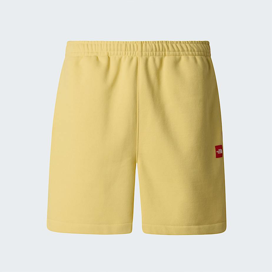 The North Face Unisex Tnf Red Box Fleece Shorts Honeyed Sand