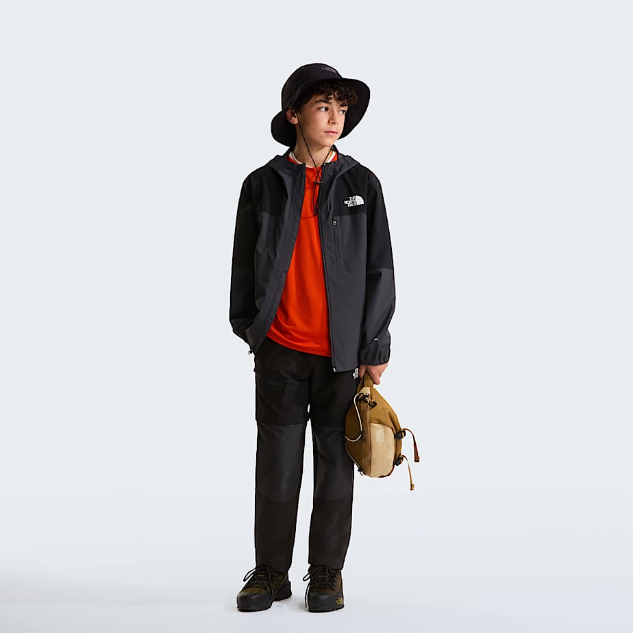 The North Face Teens' Hike Packable Shell Jacket Tnf Black-asphalt Grey