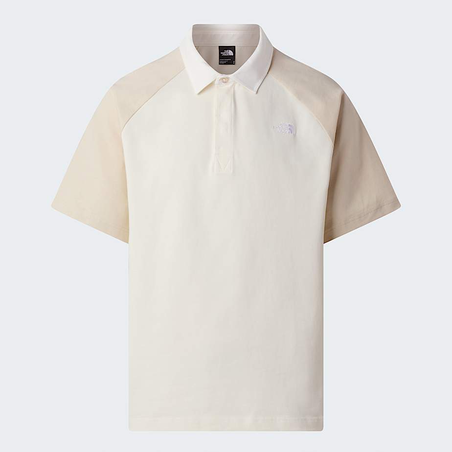 The North Face Unisex Rugby Polo Shirt White Dune-desert Stone
