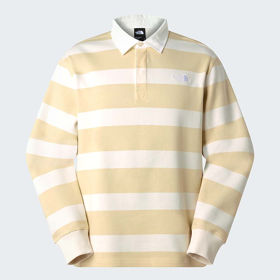 The North Face Unisex Rugby Polo Sweatshirt White Dune-desert Stone