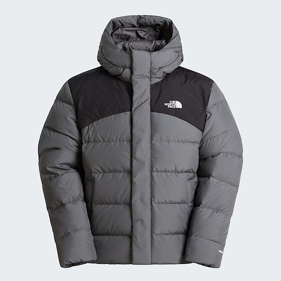 The North Face Men's Baltic Down Hooded Puffer Jacket Smoked Pearl