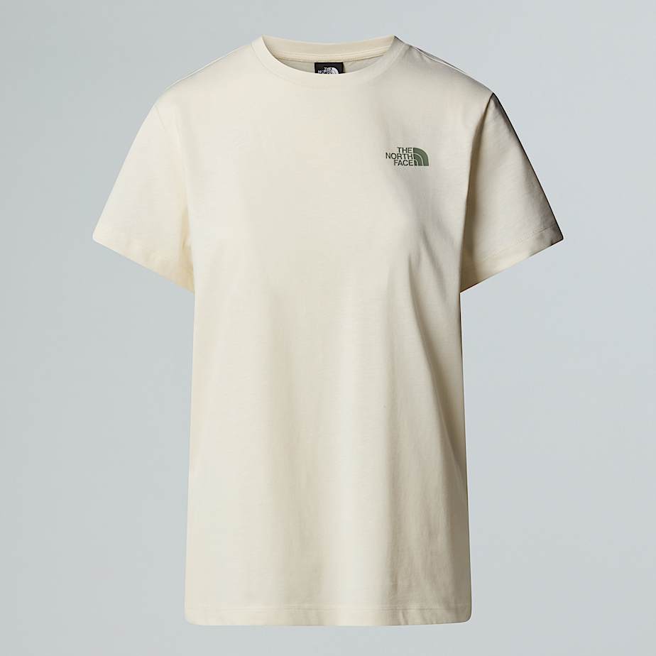 The North Face Nse Box Relaxt Geschnittenes T-shirt Für Damen White Dune-slate Moss 
