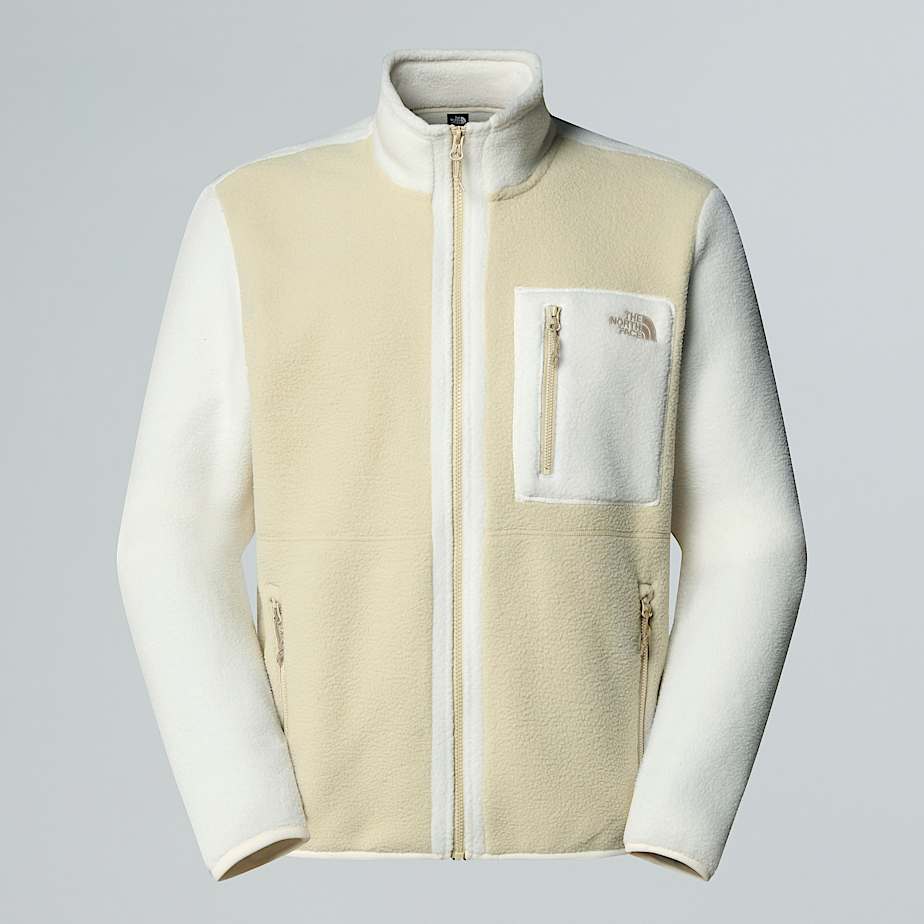 The North Face Menâ€™s Yumiori Full-zip Fleece Jacket Gravel-white Dune-gravel