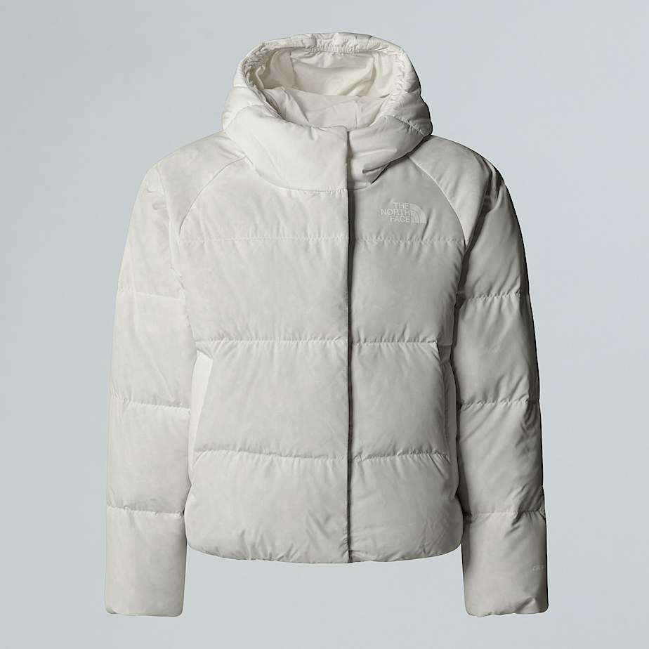 The North Face Girls' North Down Hooded Jacket White Dune