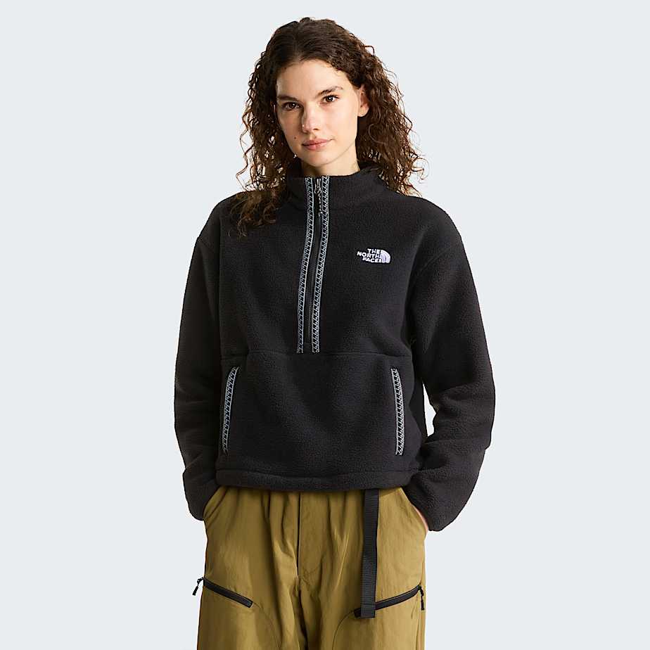 The North Face Forro Polar Con Cremallera De 1/4 Tnf Fleeski Para Mujer Tnf Black-tnf Black 