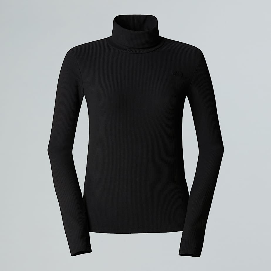 The North Face Rollkragen-langarm-top Für Damen Tnf Black 