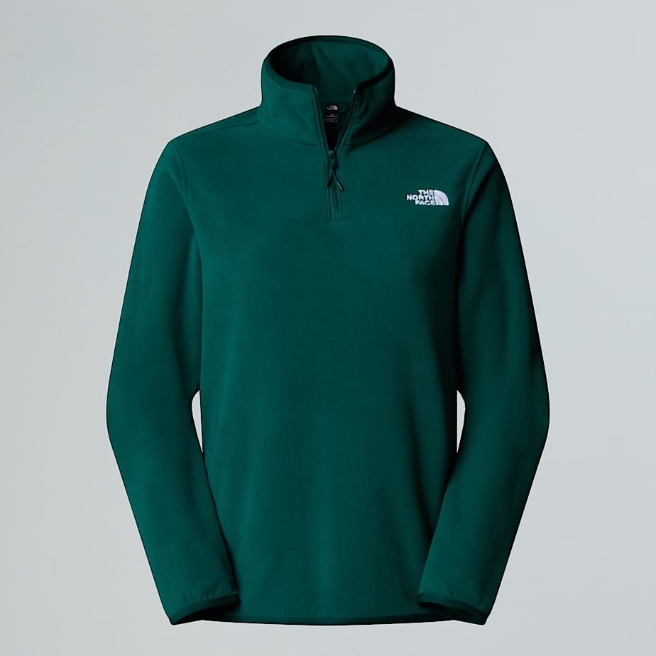 The North Face Glacier Fleece Mit 1/4-langem Rv Für Damen Hunter Green 