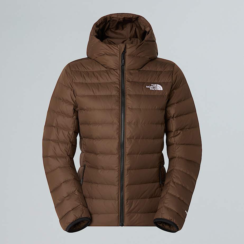 The North Face Women's Classic Down Hooded Jacket Smokey Brown