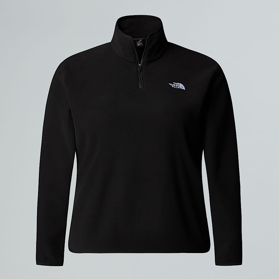The North Face Glacier Fleece Mit 1/4-langem Rv In Übergröße Für Damen Tnf Black 