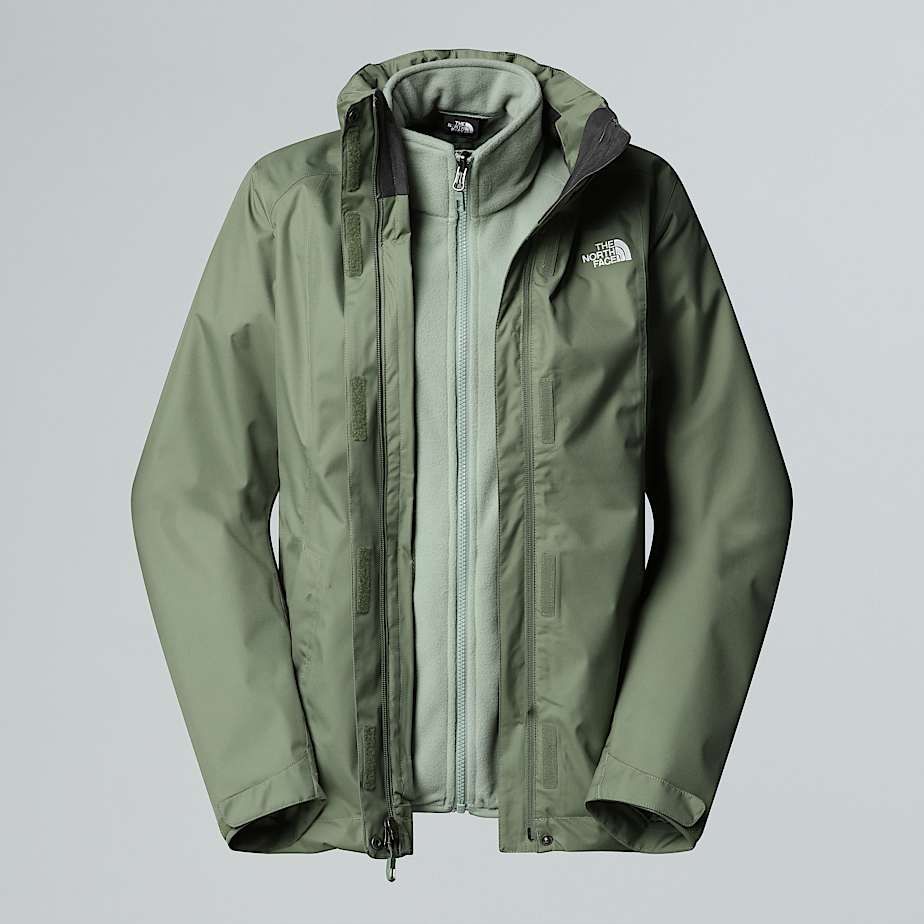 The North Face Evolve Ii Triclimate® 3-in-1 Jacke Für Damen Bark Mist-slate Moss 