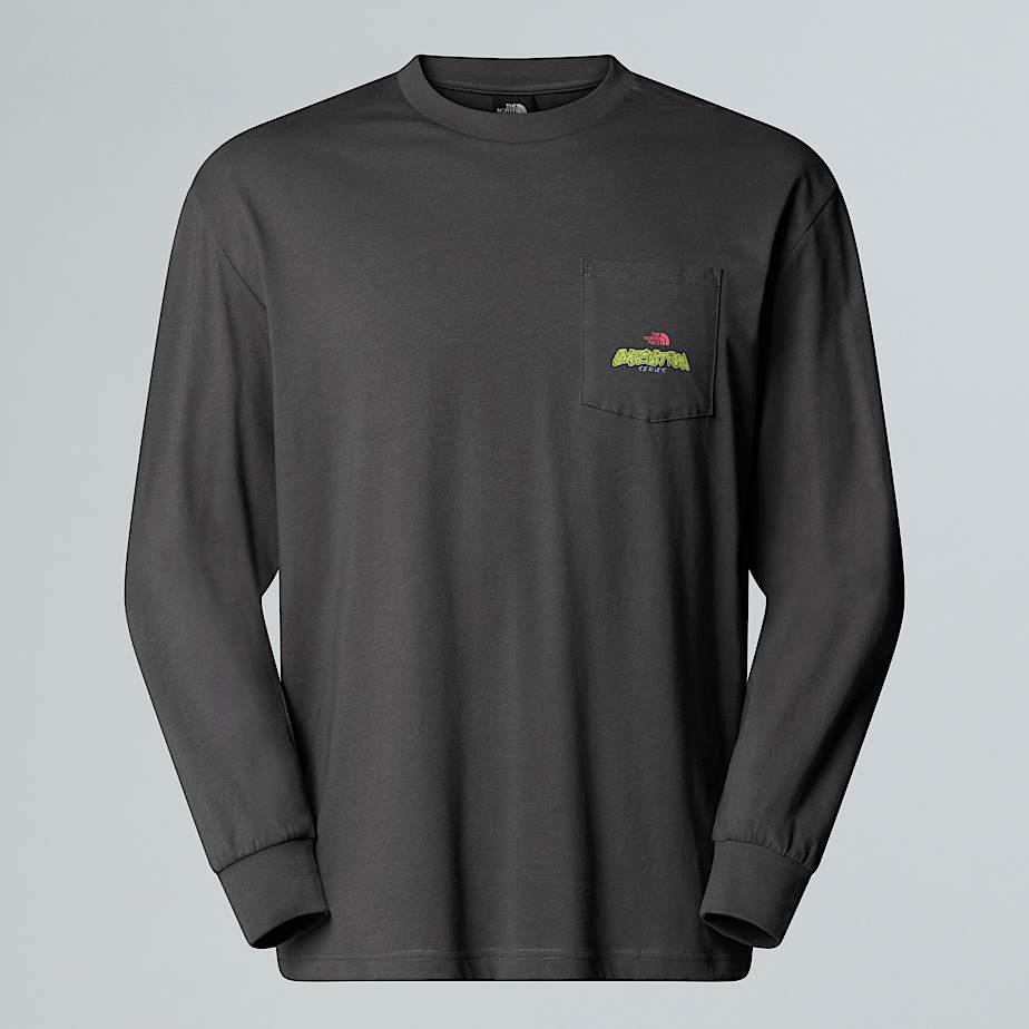 The North Face Expedition Celebration Langarm-shirt In Oversize In Unisex Anthracite Grey 