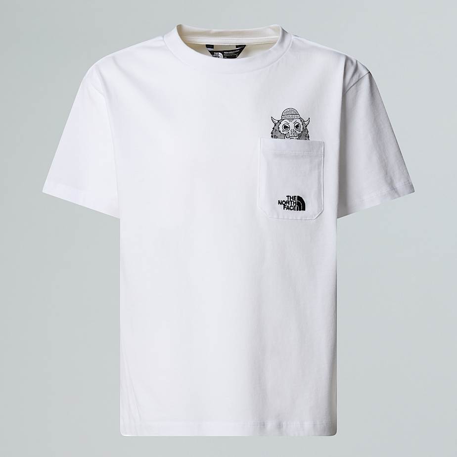 The North Face Camiseta Holgada Con Estampado Gráfico Y Bolsillo Para Niño Tnf White 