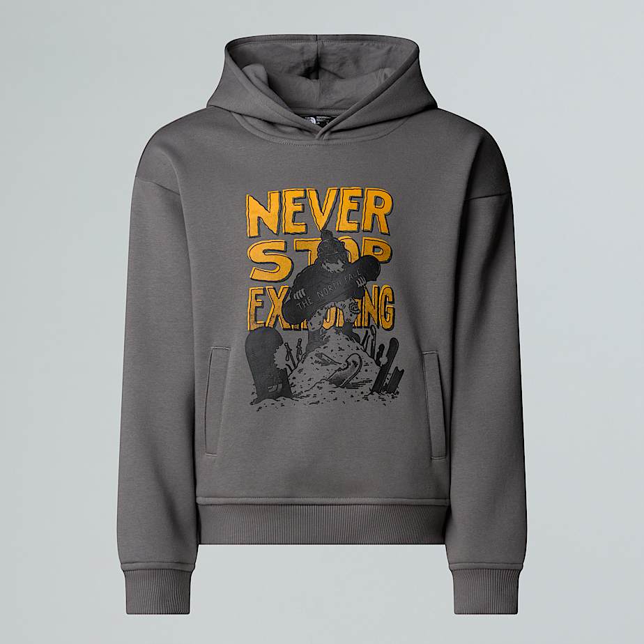 The North Face Sports Kapuzenpulli Mit Grafik In Oversize Für Jungen Smoked Pearl 