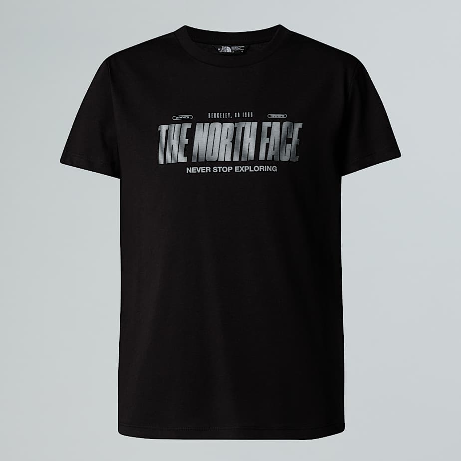 The North Face Logo Reflektierendes & Relaxt Geschnittenes T-shirt Für Jungen Tnf Black 
