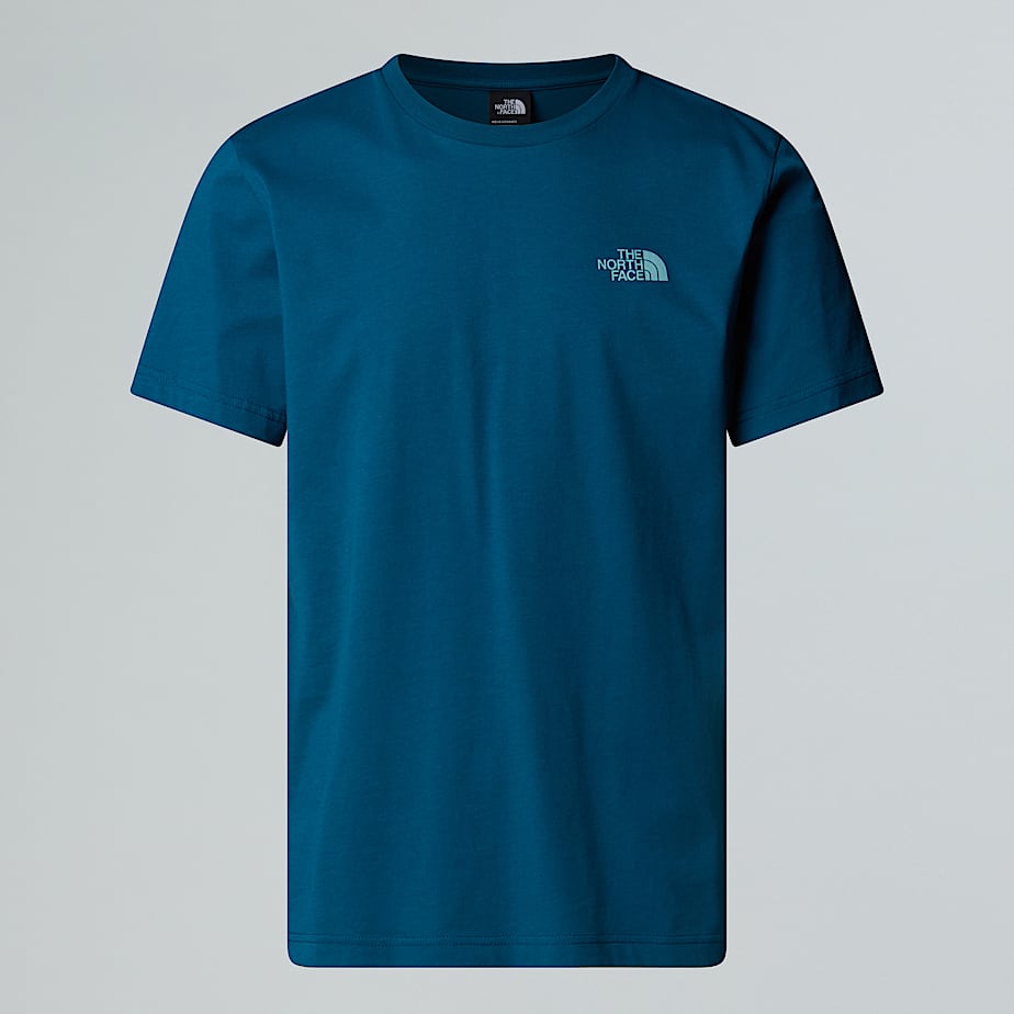 The North Face Camiseta Con Logotipo Vertical Para Hombre Mineral Ink 