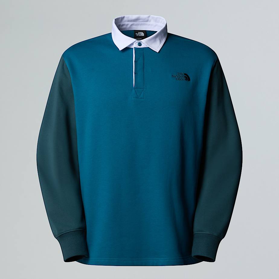The North Face Polo Holgado De Rugby En Bloques De Color Para Hombre Mineral Ink-deep Cypress 