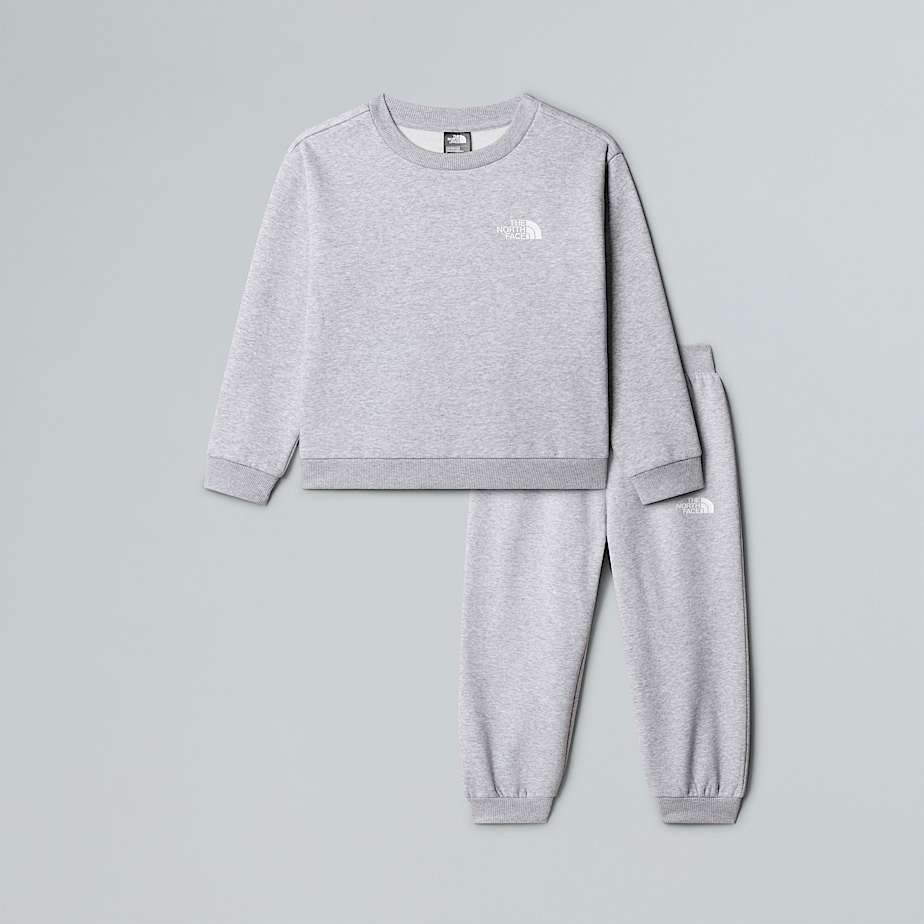 The North Face Kids' Simple Dome Fleece Set Tnf Light Grey Heather