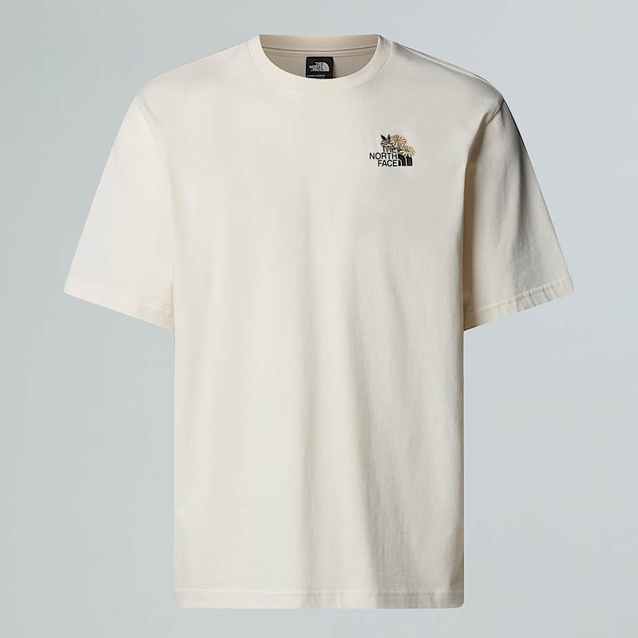 The North Face Dome Flower Relaxt Geschnittenes T-shirt Mit Grafik In Unisex White Dune 