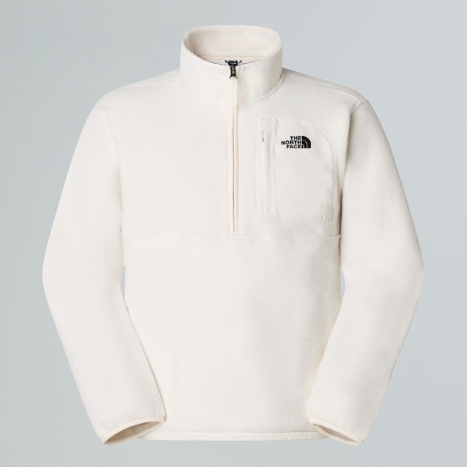 The North Face Men's Yumiori Off-peak 1/2 Zip Fleece Jacket White Dune