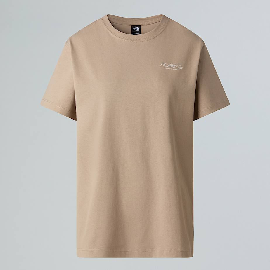The North Face Relaxed T-shirt Inspire Exploration Für Damen Mushroom Grey-white Dune 