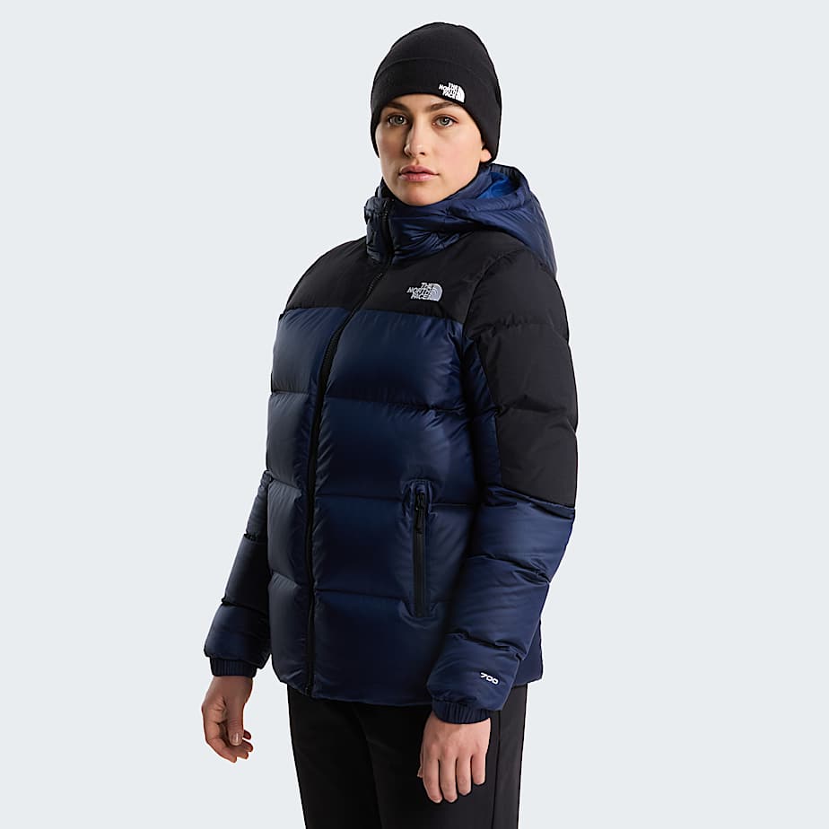 The North Face Diablo 2.0 Daunenjacke Mit Kapuze Für Damen Estate Blue Black Heather-tnf Black 