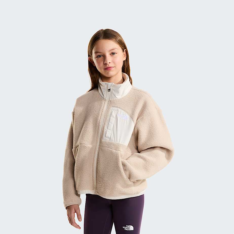 The North Face Girls’ Yumiori Off-peak Fleece Jacket Timeless Taupe-white Dune