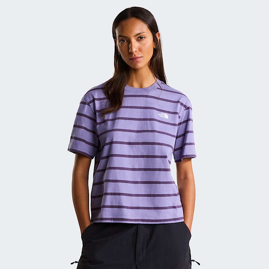 The North Face Women’s Vista Stripe T-shirt Grounded Plum Tnf Open Stripe
