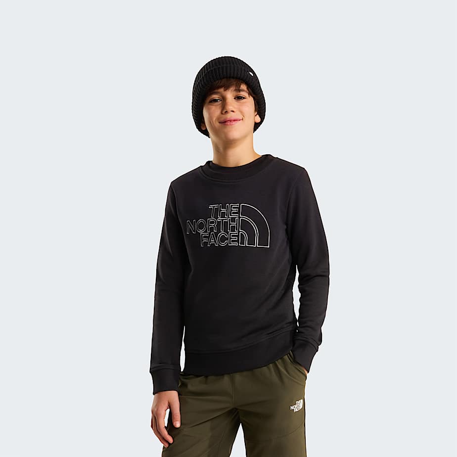 The North Face Teens' Drew Peak Crew Neck Sweatshirt Tnf Black