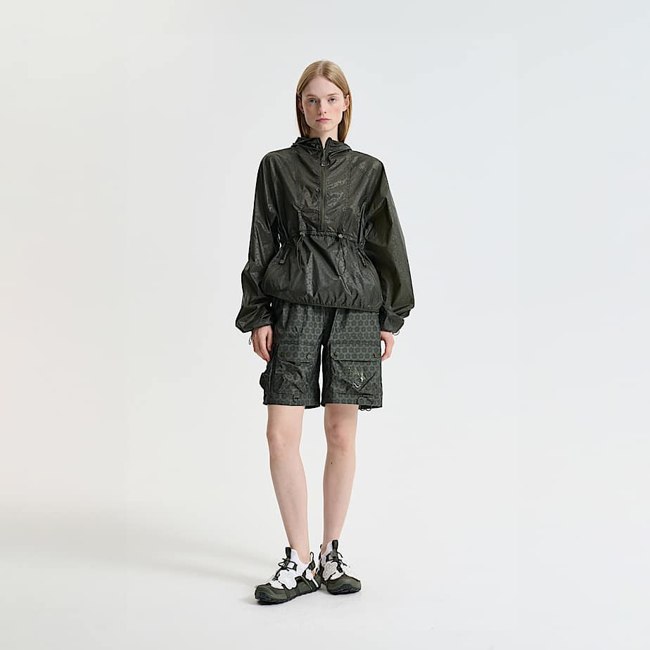 The North Face Tnf X Cecilie Bahnsen Marlowe Pullover Wind Jacket Forest Night Green