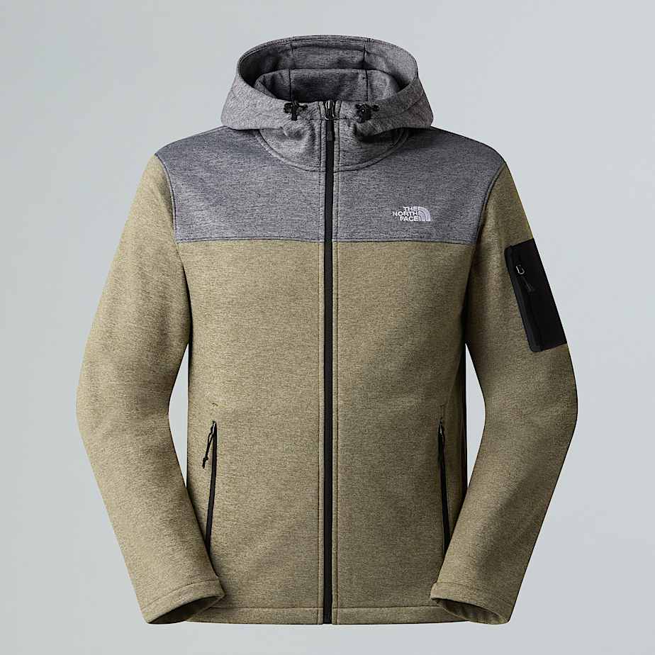 The North Face Tech Emilio Fleecejacke Für Herren Tnf Black Heather-forest Olive Light Heather 