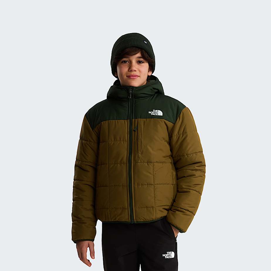 The North Face Boys' Reversible Shasta Full-zip Hooded Jacket Caraway Seed-bottle Green