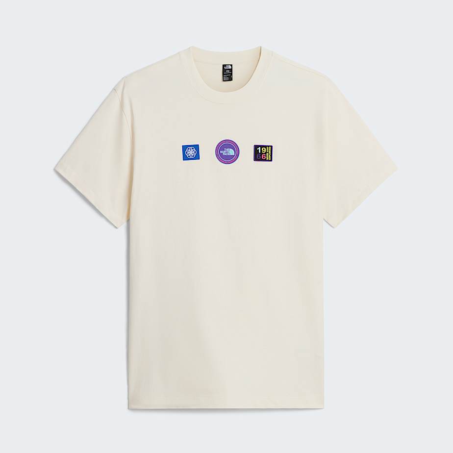 The North Face Unisex Explorer Badges Relaxed Graphic T-shirt White Dune