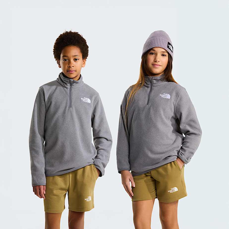 The North Face Teens' Glacier 1/4 Zip Fleece Tnf Mid Grey Heather