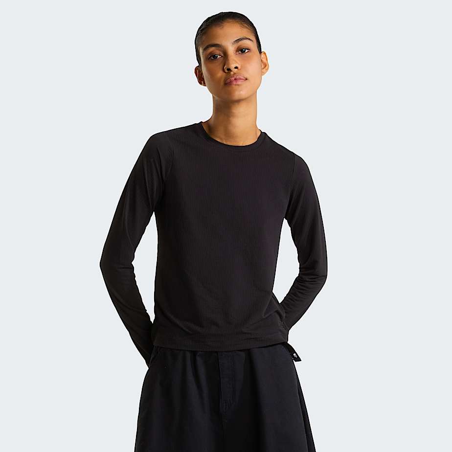 The North Face Women’s Golden Ridge Ribbed Long-sleeve T-shirt Tnf Black