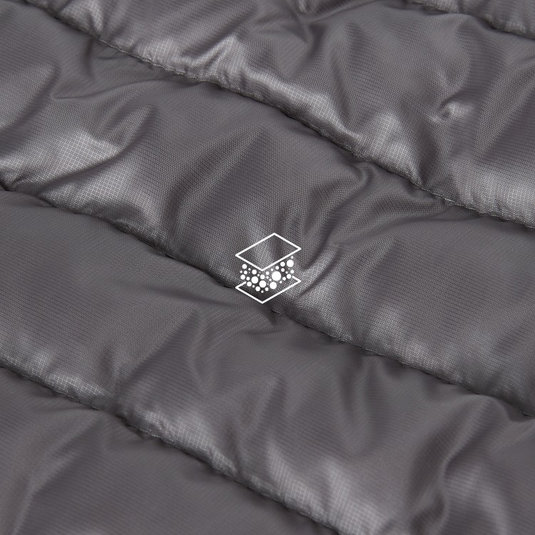 Insulated jacket banner synthetic insulation