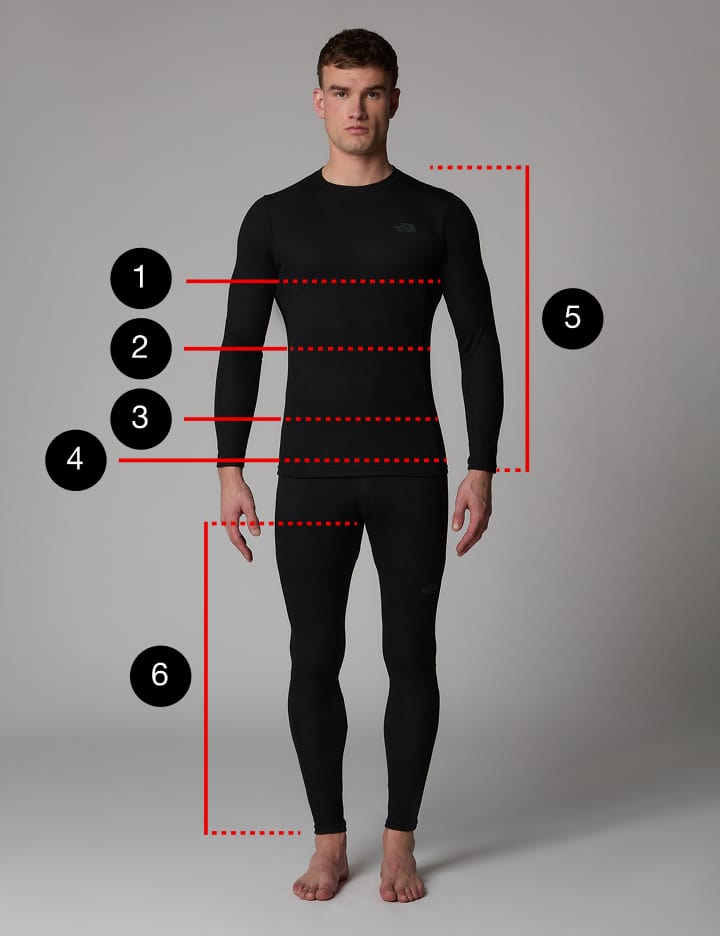 North face t shirt size chart online