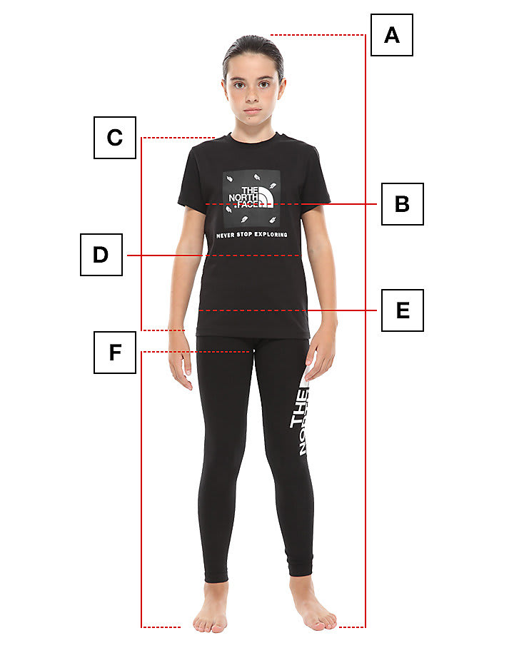 North face chest size chart hotsell