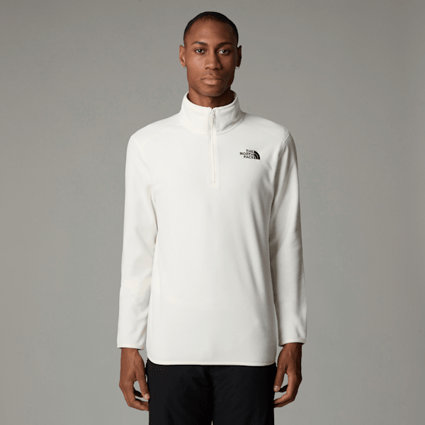 The North Face 100 Glacier Fleece Mit 1/4-langem Rv Für Herren White Dune-npf Größe XL male