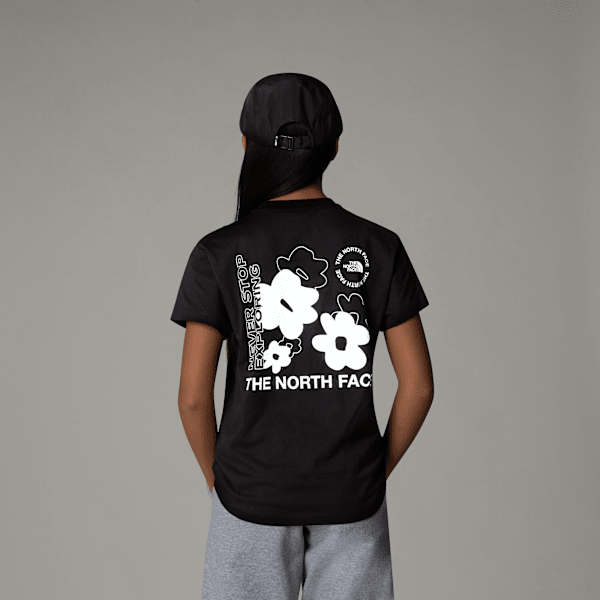 The North Face Flower Relaxt Geschnittenes T-shirt Mit Grafik Für Mädchen Tnf Black Größe L female