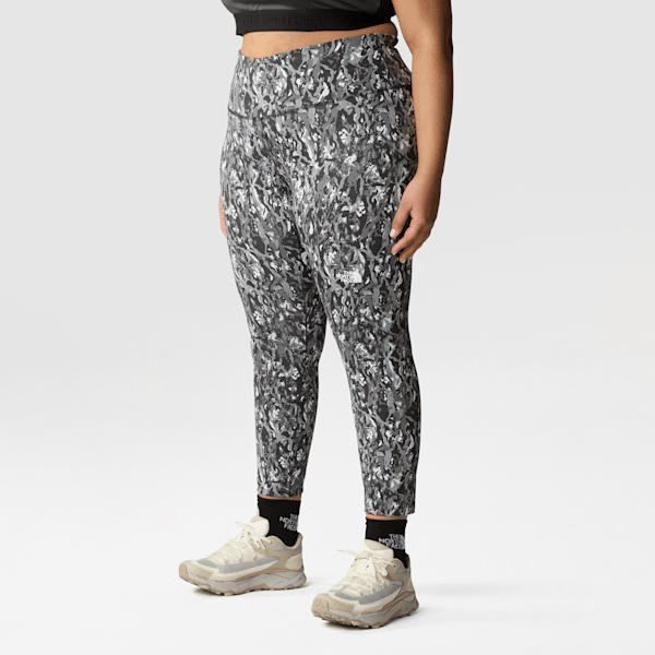 The North Face Flex Hochgeschnittene 7/8-lange Leggings Mit Aufdruck In Übergröße Für Damen Asphalt Grey Abstract Lighti...