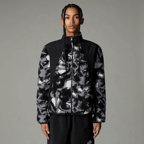 The North Face Polar Sun Fleecejacke Für Damen Tnf Black Liquid Print-tnf Black Größe XS female