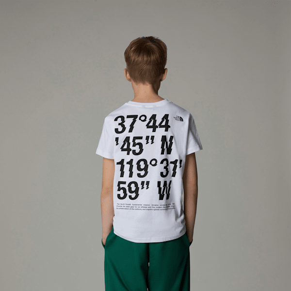 The North Face Coordinates T-shirt Mit Grafik Für Jungen Tnf White Größe S male