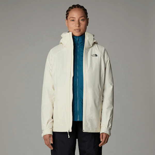 The North Face Inlux Triclimate Jacke Für Damen White Dune Dark Heather-mallard Blue Größe L female