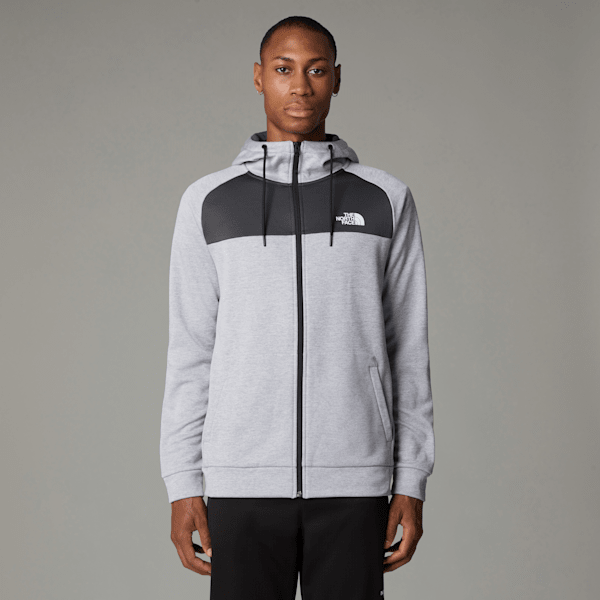 The North Face Reaxion Fleece Kapuzenpulli Mit Durchgehendem Rv Für Herren Tnf Light Grey Heather-asphalt Grey-npf Größe...