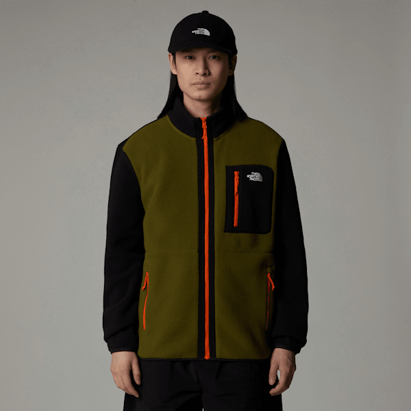 The North Face Yumiori Fleecejacke Mit Durchgehendem Rv Für Herren Forest Olive-tnf Black-tnf Orange Größe XL male