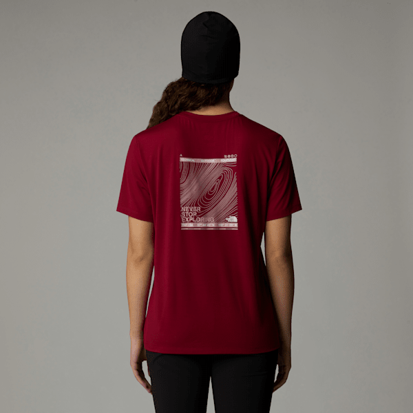 The North Face Topographic Foundation T-shirt Für Damen Beetroot Größe M female