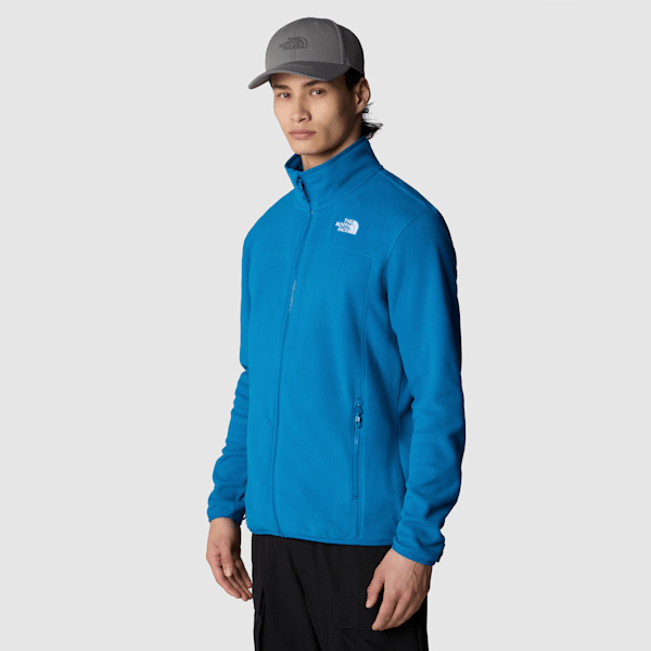 The North Face 100 Glacier Fleece Mit Durchgehendem Rv Für Herren Adriatic Blue Größe XXL male