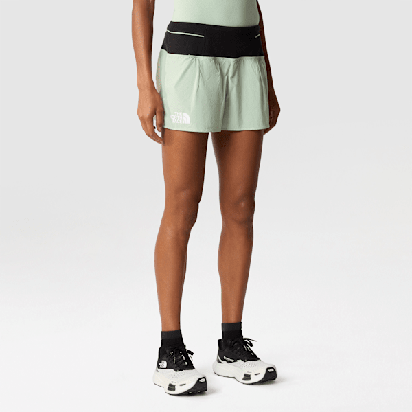 The North Face Summit Pacesetter 3" Shorts Für Damen Misty Sage-tnf Black Größe L female