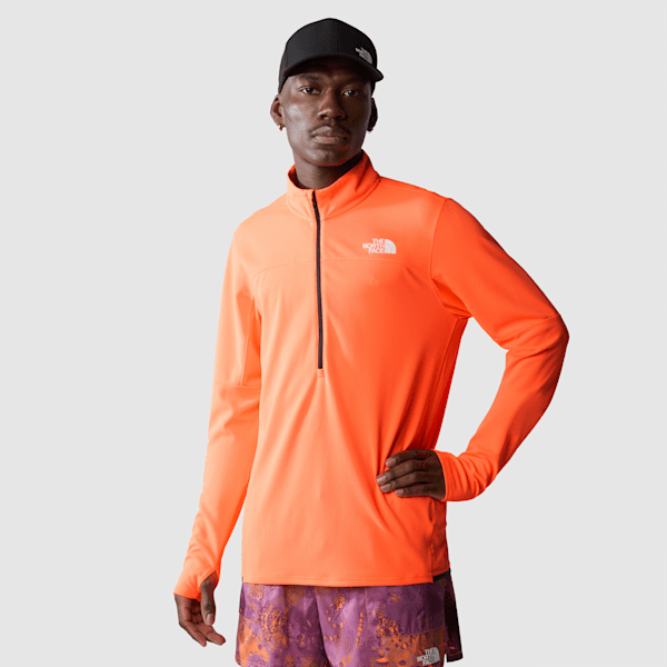 The North Face Sunriser Langarm-top Mit 1/4-langem Rv Für Herren Vivid Flame Größe S male