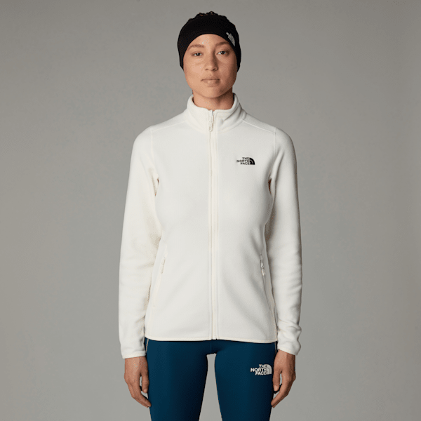 The North Face 100 Glacier Fleece Mit Durchgehendem Rv Für Damen White Dune-npf Größe L female